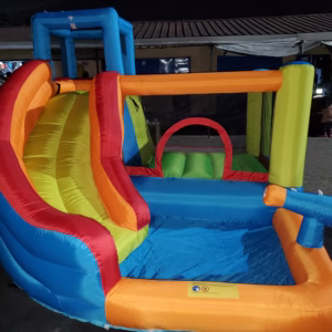 Fancy Residential 3 in 1 Bouncy Castle with Slide and Pool